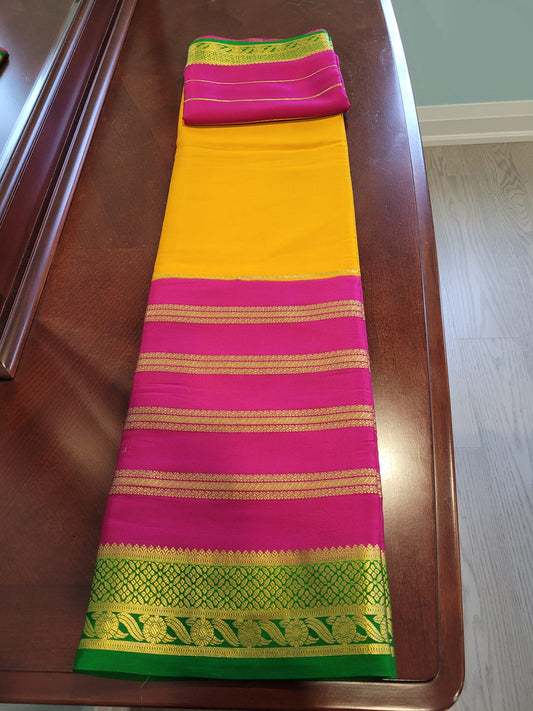 Mysore Saree - Double Sided lined border