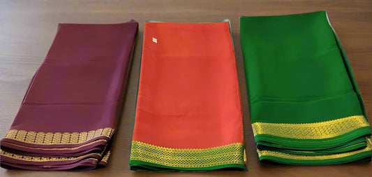 Mysore Saree  - Small Double Sided Border